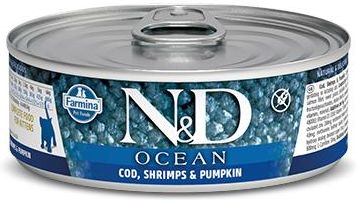 N&D Cat Ocean Cod & Shrimps & Pumpkin Krewetki Dynia Kitten 80G