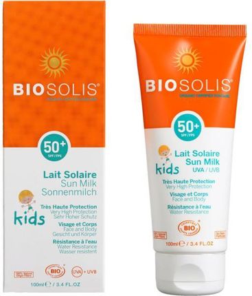 Biosolis Nawilżający Balsam Do Twarzy I Ciała Spf 50+ Kids Sun Milk For Face And Body Spf 50+ 100Ml