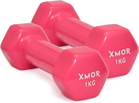 Xmor Fitness Hantle Winylowe 2X 1 Kg Różowe