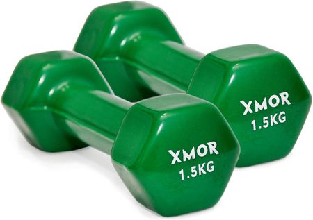 Xmor Fitness Hantle Winylowe 2X 1.5 Kg Ciemnozielone
