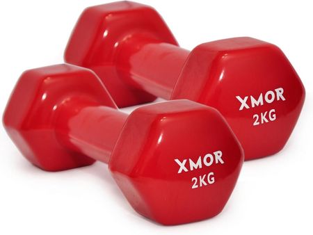 Xmor Fitness Hantle Winylowe 2X 2 Kg Czerwone
