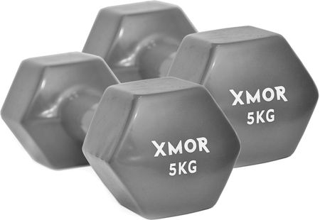 Xmor Fitness Hantle Winylowe 2X 5 Kg Szare