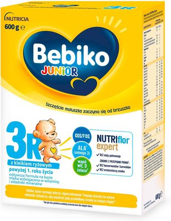 Bebiko Junior 3R odżywcza formuła na bazie mleka dla dzieci powyżej 1. roku życia 600g
