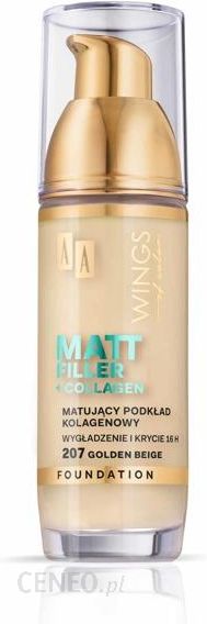  AA WINGS COLOR Matt Filler Foundation Matting Collagen Foundation 207 Golden Beige 35ml
