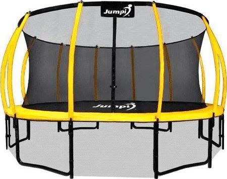 Jumpi Trampolina Ogrodowa 435Cm 14Ft Żółta Maxy Comfort Plus Z Wewnętrzną Siatką