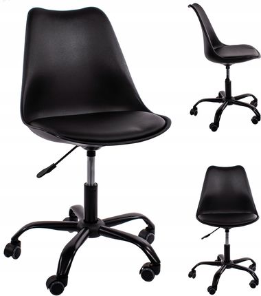 Krzesło Obrotowe Nowoczesne Fotel Biurowy Svart