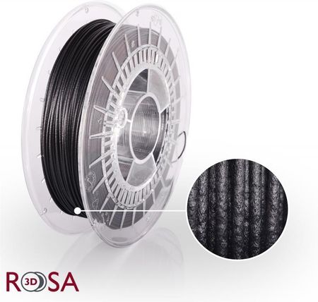 ROSA 3D PET-G CARBONLOOK 1,75 MM CZARNY / BLACK 0,5 KG