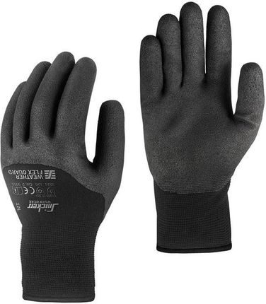9325 Rękawice Weather Flex Guard (kolor czarny) opakowanie 10 par Snickers Workwear