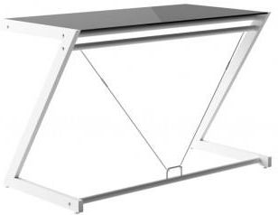 Unique Dd Z-Line Desk Plus Biały / Czarne Szkło Biurko