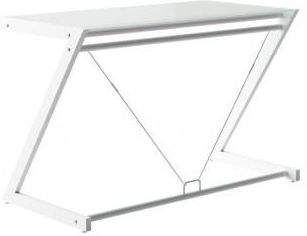 Unique Dd Z-Line Desk Plus Biały / Białe Szkło Biurko