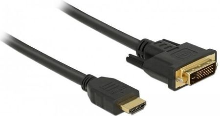 Delock Kabel adapter HDMI - DVI-D (M) czarny dual link 1m (85652)