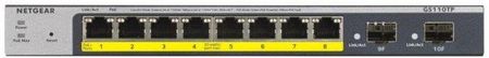 Netgear Switch zarządzalny GS108T 8x10/100/1000 RJ45 PoE 2xSFP Smart Managed (GS110TP300EUS)