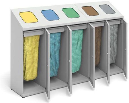 Metalowy Pojemnik Do Segregacji Odpadów 5- Komorowy Psg5 W5
