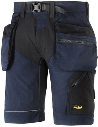 Snickers Workwear 6904 Spodnie Krótkie FlexiWork+ z workami kieszeniowymi (kolor granatowo-czarny)