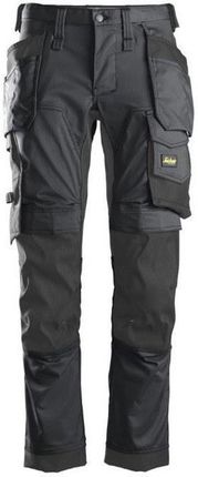 Snickers Workwear 6241 Spodnie Stretch AllroundWork z workami kieszeniowymi kolor stalowo - czarny
