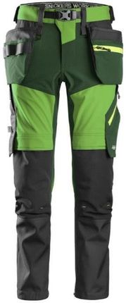 Snickers Workwear 6940 Spodnie Stretch FlexiWork+ z workami kieszeniowymi kolor zielono-czarny