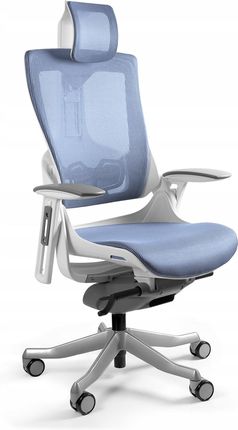 Ergonomiczny Fotel Wau 2 Biały Siatka Blue Nw43