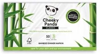 CHEEKY PANDA (chusteczki, papier toaletowy) Serwetki Stołowe Bambusowe Dwuwarstwowe 50 Szt