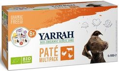 Yarrah Karma Dla Kotów I Psów Dla Psa Dorosłego Multipack Pasztet Bio 6x150g 900G