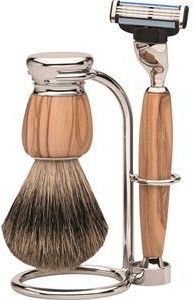 ERBE Shaving Shop Zestawy golarskie Zestaw do golenia Premium Milano Mach3 drewno oliwkowe 1 Stk.