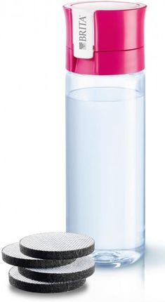 BRITA butelka z filtrem różowa 0,6l + 4 wkłady MicroDisc