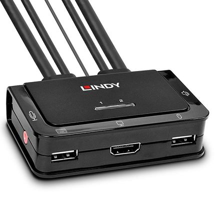 Lindy 42345 Przełącznik KVM HDMI 2.0 USB 2.0 (LY42345)