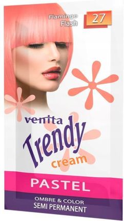 Semipermanenty krem koloryzujący do włosów   Venita Trendy Color Cream  saszetka  27 flamingoflash