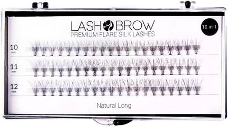 Lash Brow premium flare silk lashes rzęsy w kępkach Natural long