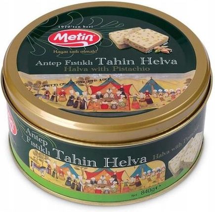 Metin Turecka chałwa z pistacjami w puszce sezamowa 840g