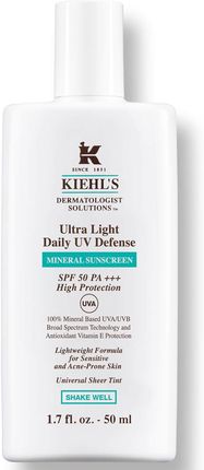 Kiehl's Dermatologist Solutions Ultra Light Daily Uv Defense Spf 50 Przeciwsłoneczny Fluid Z Filtrem Mineralnym 50  ml