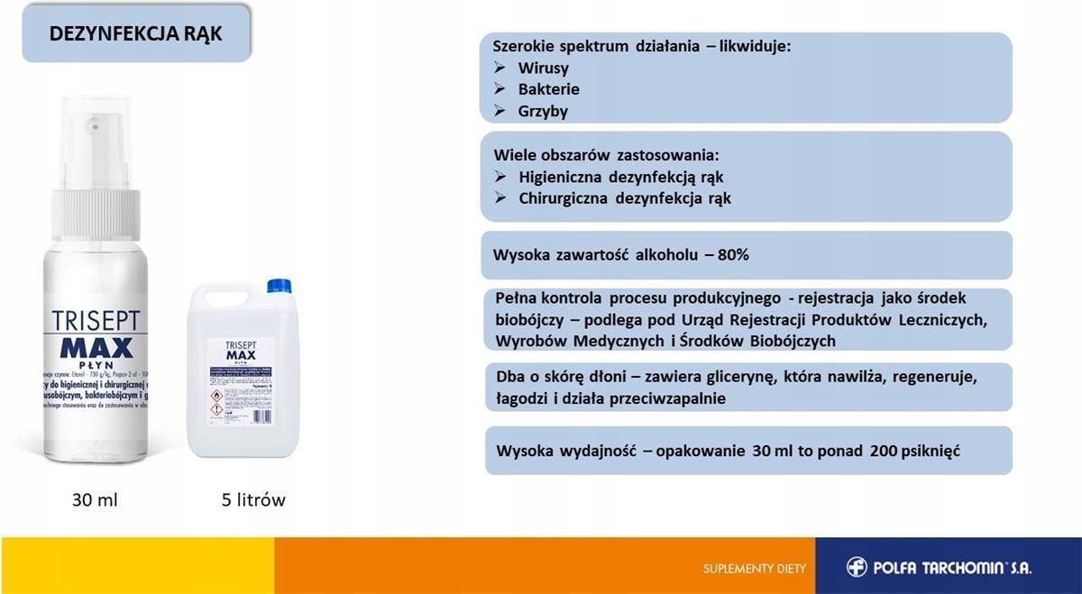 Trisept Max Płyn do higienicznej i chirugricznej dezynfekcji rąk 5L