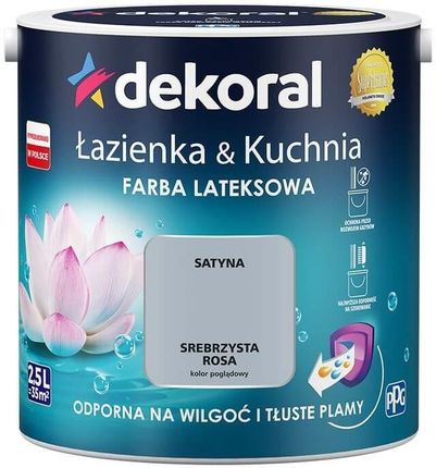 Dekoral Łazienka & Kuchnia Srebrzysta Rosa 2,5L
