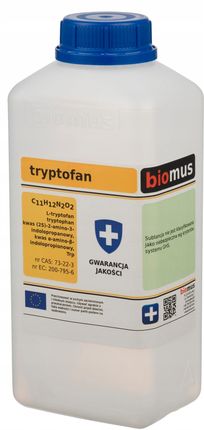 Tryptofan L-tryptophan czysty 500g Biomus