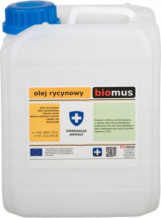 Olej Rycynowy czysty Castor oil 5L Biomus