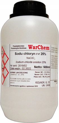 Chloryn Sodu roztwór 25% - czysty - 500ml