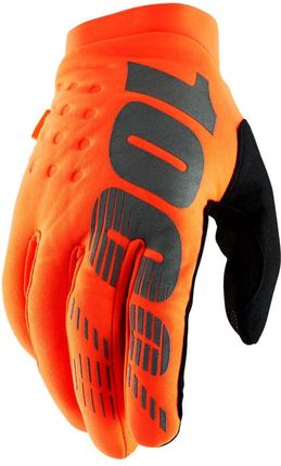 100% Brisker Glove Fluo Orange Black