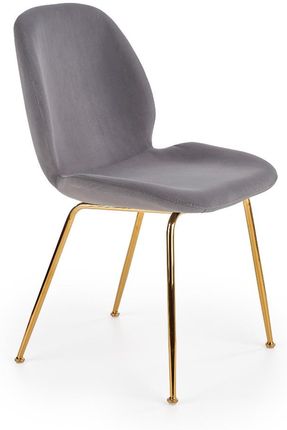 Krzesło K381 VELVET szare/złote 