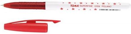 Toma Długopis To-059 S-Fine Czerwony Gwiazdki