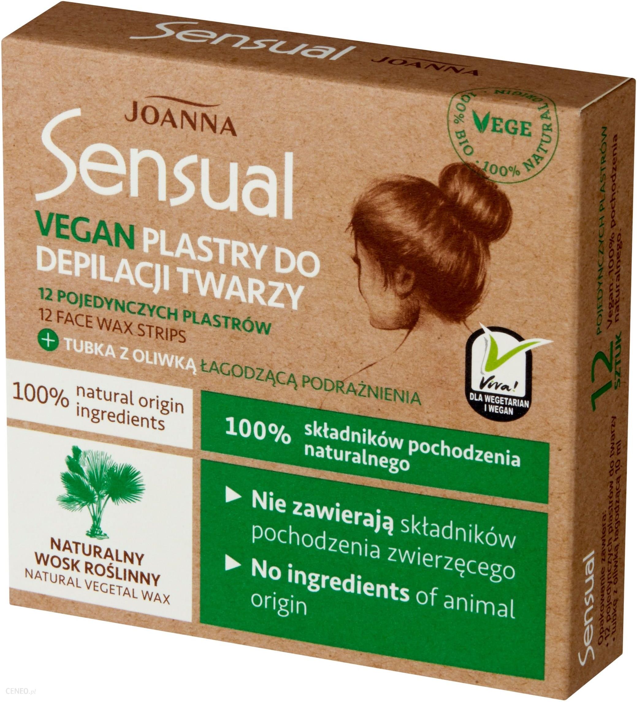 Joanna Joanna Sensual Plastry Do Depilacji Twarzy Vegan Naturalny Wosk Roślinny 1Op.-12Szt