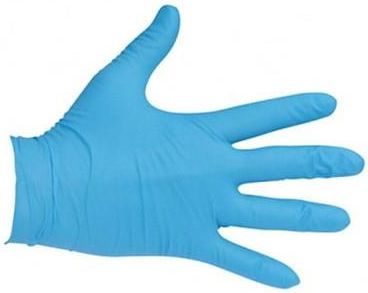 Jednorazowe rękawice nitrylowe bezpudrowe niebieskie 100 szt. rozm. XL