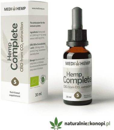 Medihemp 5 Complete naturalny olejek CBD/CBDa z ekstrakcji CO2 30ml