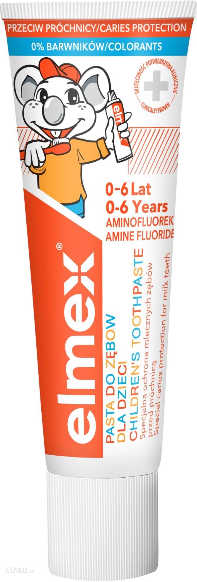 elmex Dla dzieci pasta do zębów dla dzieci 0-6 lat z aminofluorkiem z aminofluorkiem 50 ml