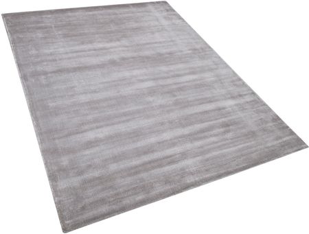 Beliani Nowoczesny dywan z wiskozy krótkie włosie prostokątny 160 x 230 cm jasnoszary Gesi