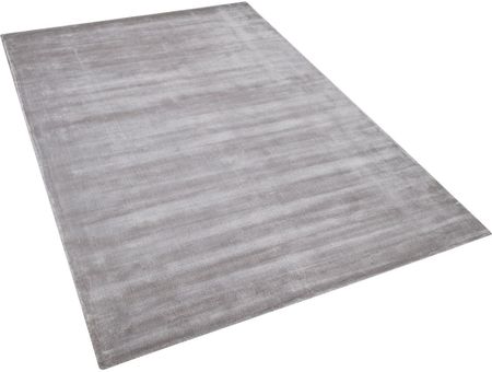 Beliani Nowoczesny dywan z wiskozy krótkie włosie prostokątny 140 x 200 cm jasnoszary Gesi