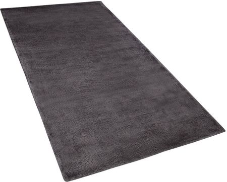 Beliani Nowoczesny dywan z wiskozy krótkie włosie prostokątny 80 x 150 cm ciemnoszary Gesi