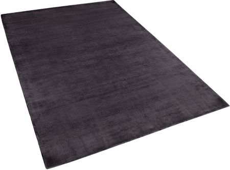 Beliani Nowoczesny dywan z wiskozy krótkie włosie prostokątny 160 x 230 cm ciemnoszary Gesi