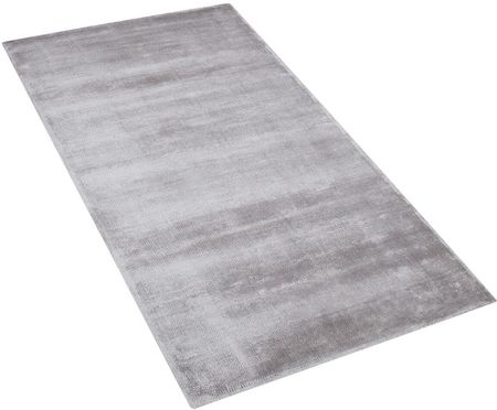 Beliani Nowoczesny dywan z wiskozy krótkie włosie prostokątny 80 x 150 cm jasnoszary Gesi