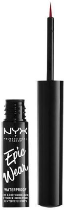 NYX Professional Makeup Epic Wear Liquid Liner eyelinery w płynie z matowym finiszem odcień 07 Red 3,5ml