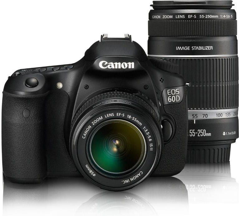 Lustrzanka Canon EOS 60D + 18-55mm + 55-250mm - Ceny i opinie na Ceneo.pl
