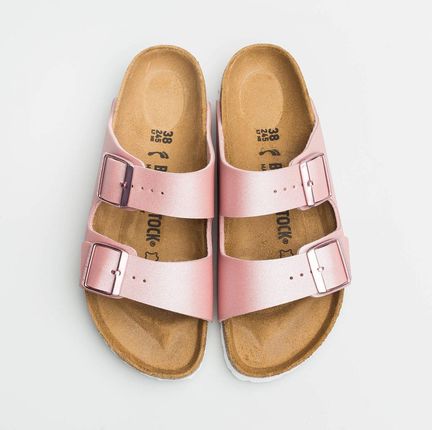 Birkenstock Sandały Damskie Arizona BF Icy Metallic Old Rose